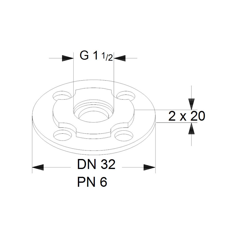 Grundfos Ausgleichsstücksatz A14 1 1/2"xDN 32 2x20, Zubehör für Umwälzpumpen... GRUNDFOS-535053 5700390864101 (Abb. 3)