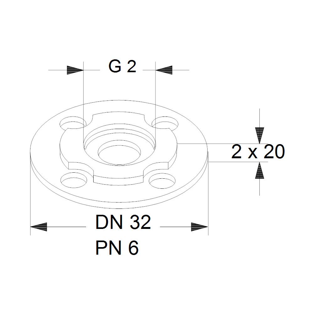 Grundfos Ausgleichsstücksatz A15 2"xDN 32 2x20, Zubehör für Umwälzpumpen... GRUNDFOS-535054 5700390864149 (Abb. 3)