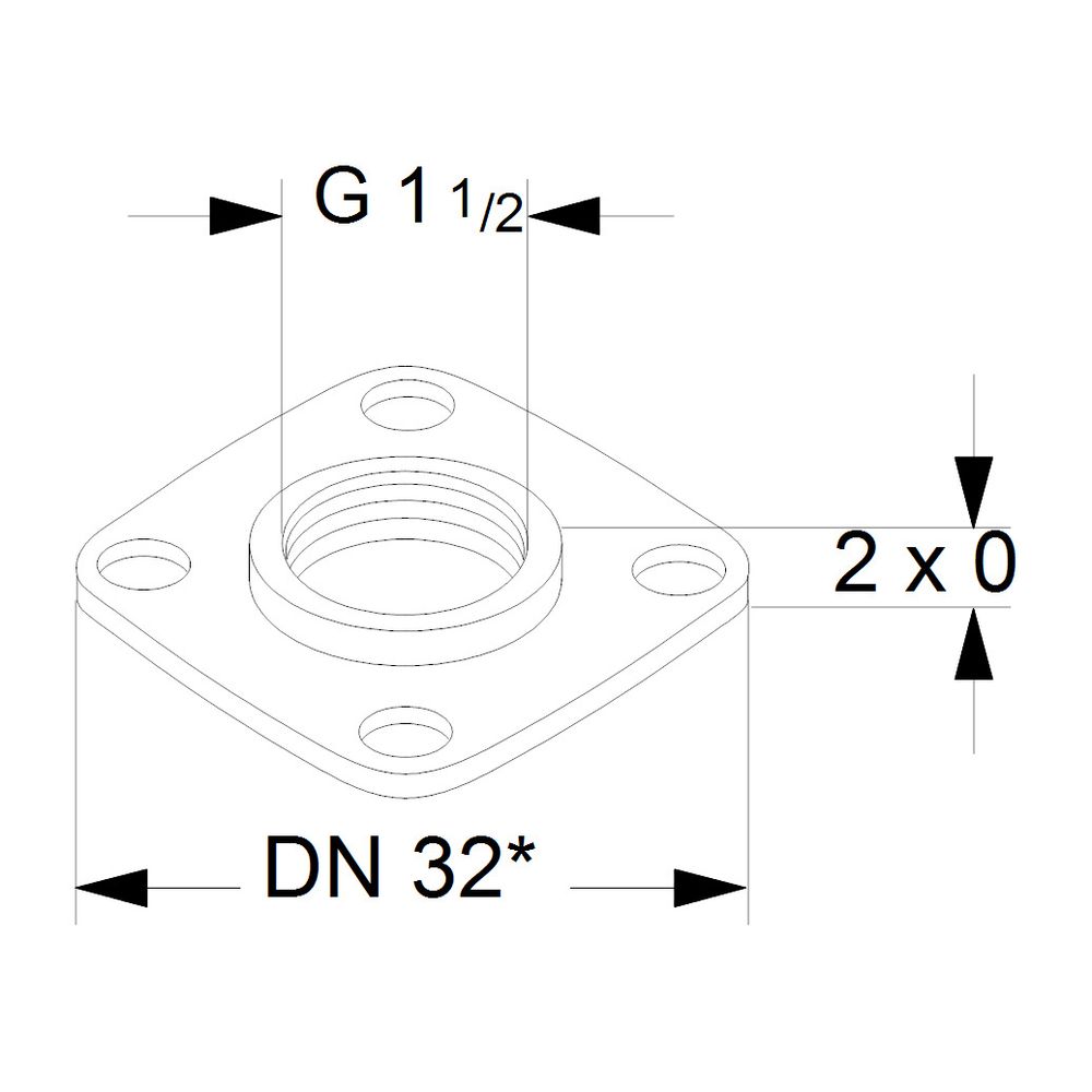 Grundfos Ausgleichsstücksatz A16 1 1/2"xDN 32, Zubehör für Umwälzpumpen... GRUNDFOS-535055 5700390864187 (Abb. 3)