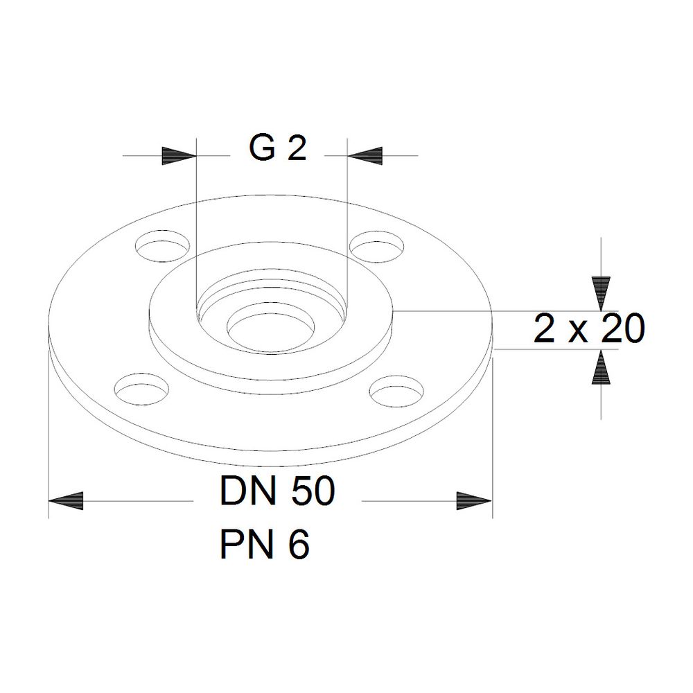 Grundfos Ausgleichsstücksatz A20 2"xDN 50 2x20, Zubehör für Umwälzpumpen... GRUNDFOS-98614411 5711498248212 (Abb. 3)