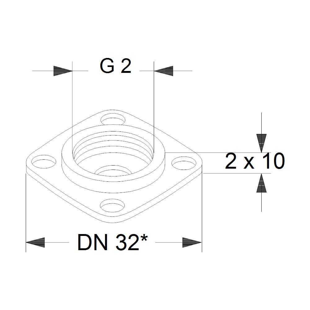 Grundfos Ausgleichsstücksatz A22 2"xDN 32 2x10, Zubehör für Umwälzpumpen... GRUNDFOS-535115 5700390864385 (Abb. 3)