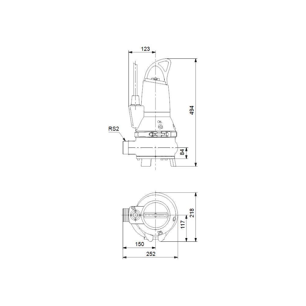 Grundfos Schmutzwasserpumpe EF30.50.11.EX.2.50B, 3x400V 1,1kW 6 bar, max. Förderhöhe... GRUNDFOS-96106559 5700396854199 (Abb. 3)