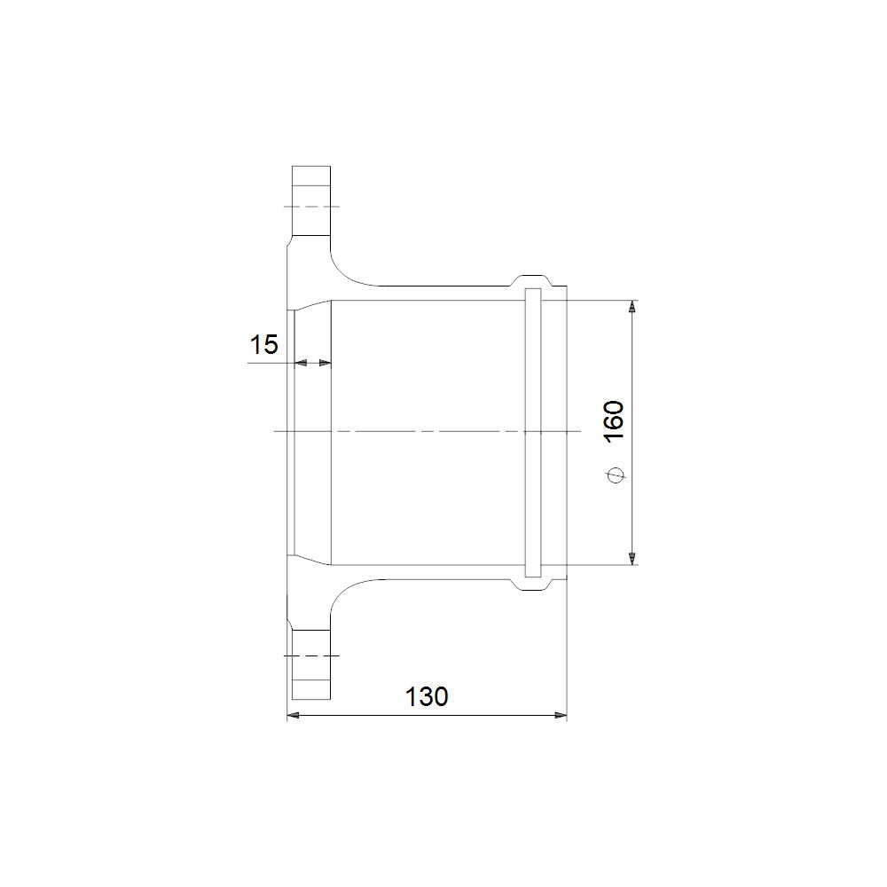 GRUNDFOS Zubehör für Hebeanlagen Flanschmuffe DN150 PN10 für KG-Rohr... GRUNDFOS-96003701 5700391478673 (Abb. 3)