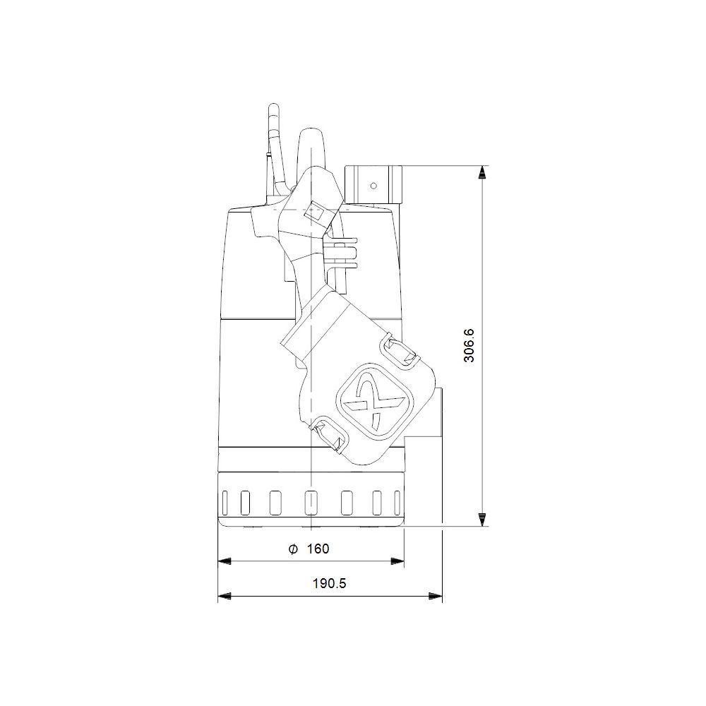 Grundfos Kellerentwässerungspumpe Unilift CC-5 A1CS, 0,11kW 1x230V, max. Förderhöhe ... GRUNDFOS-98624419 5711498430778 (Abb. 3)