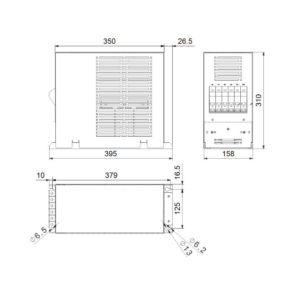 Grundfos Steuer- und Regelsystem Dv/dt-Filter 106A 3x380-500V für CUE... GRUNDFOS-97669896 5710620886155 (Abb. 3)
