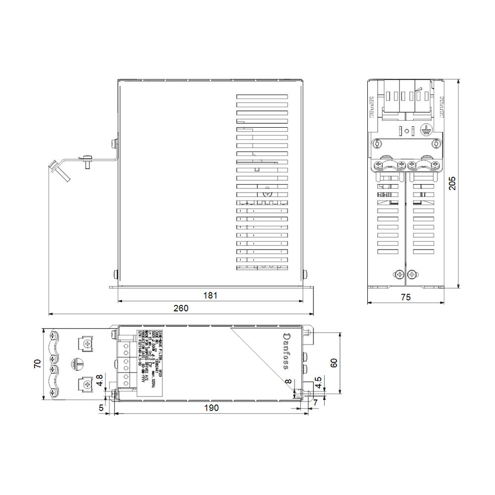 Grundfos Steuer- und Regelsystem Sinusfilter 4,5A 200-500V für CUE... GRUNDFOS-96754972 5700838640724 (Abb. 3)