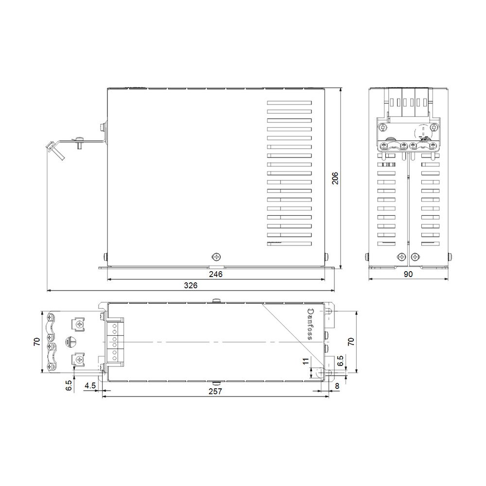 Grundfos Steuer- und Regelsystem Sinusfilter 8A 200-500V für CUE... GRUNDFOS-96754973 5700838640731 (Abb. 3)