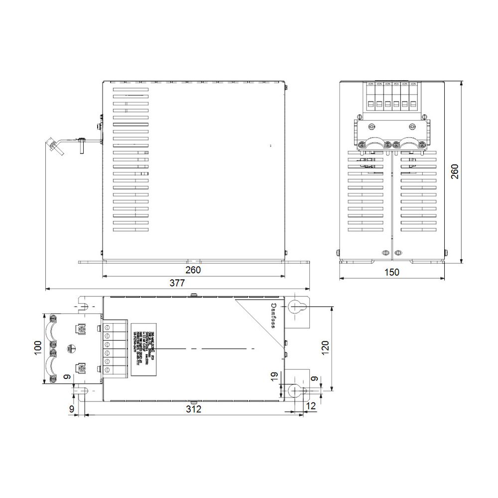Grundfos Steuer- und Regelsystem Sinusfilter 24A 200-500V für CUE... GRUNDFOS-96754977 5700838641097 (Abb. 3)