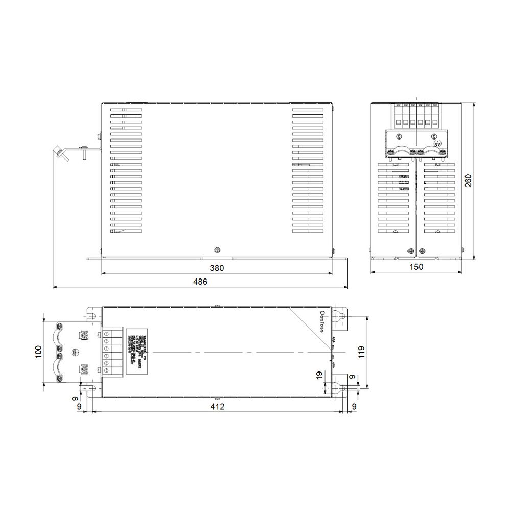 Grundfos Steuer- und Regelsystem Sinusfilter 38A 200-500V für CUE... GRUNDFOS-96754978 5700838641103 (Abb. 3)
