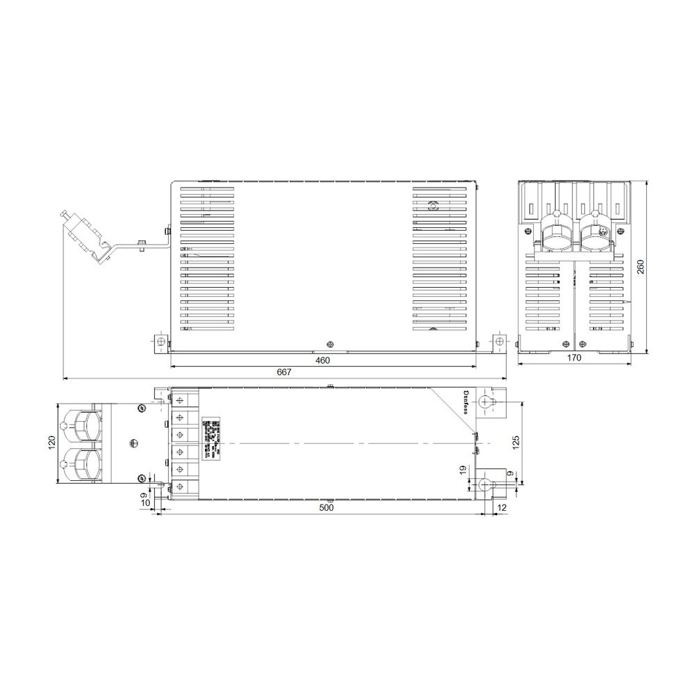 Grundfos Steuer- und Regelsystem Sinusfilter 48A 200-500V für CUE... GRUNDFOS-96755019 5700838642001 (Abb. 3)