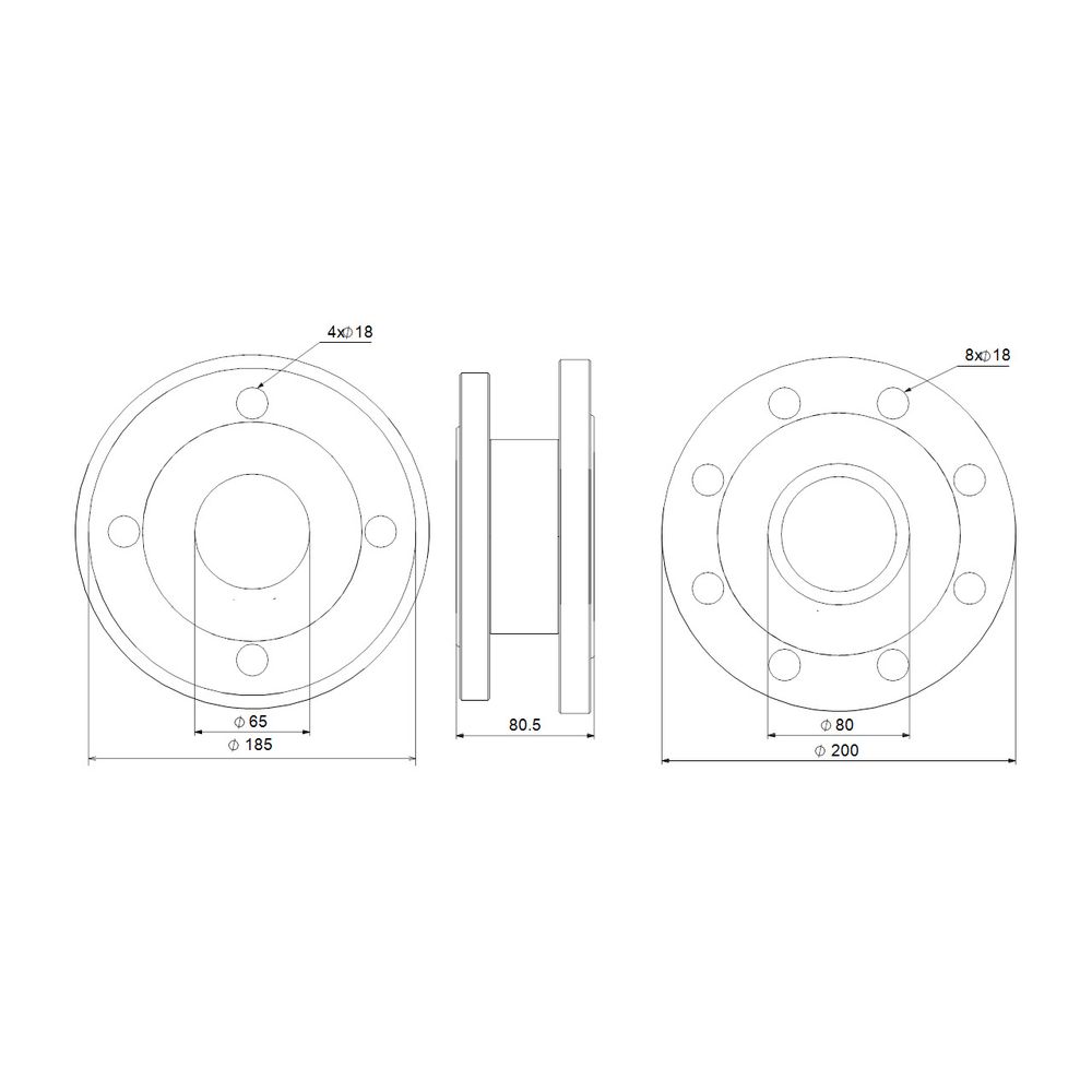 Grundfos Ausgleichsstücksatz DN 65/DN 80 165mm, Zubehör für Umwälzpumpen... GRUNDFOS-96497650 5700396113487 (Abb. 3)