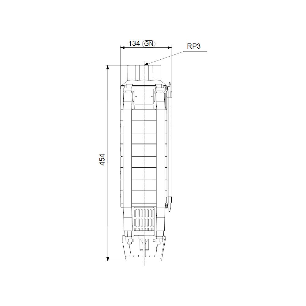 Grundfos Unterwasserpumpe SP30-4 ohne Motor, 60 bar, Volumenstrom 30m3/h... GRUNDFOS-13A00004 5700390379797 (Abb. 3)