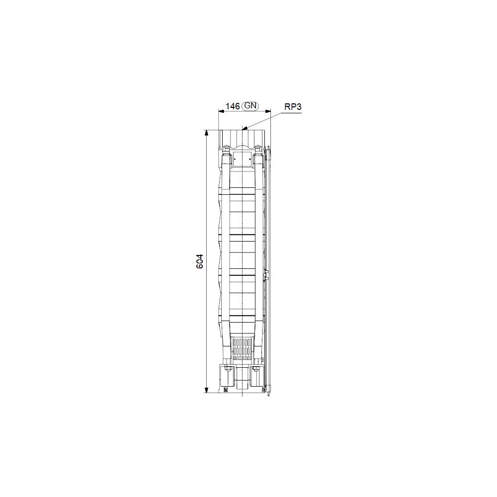 Grundfos Unterwasserpumpe SP46-3 ohne Motor, 60 bar, Volumenstrom 46m3/h... GRUNDFOS-15A20003 5700391149955 (Abb. 3)