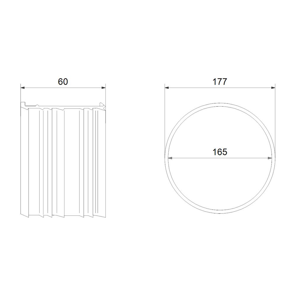Grundfos Dichtung DN 100 (DI110/DA127x60mm), Zubehör für Hebeanlagen... GRUNDFOS-91716040 5700396714332 (Abb. 3)