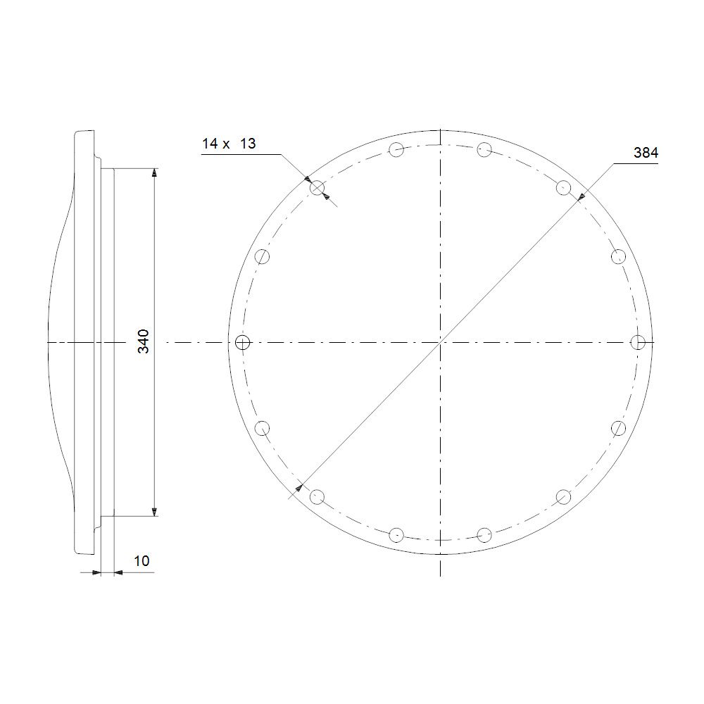 Grundfos Blindflansch FLA-BLI, d 340mm Zubehör für TP, TPE, TPD und TPED... GRUNDFOS-96525964 5700397017814 (Abb. 3)