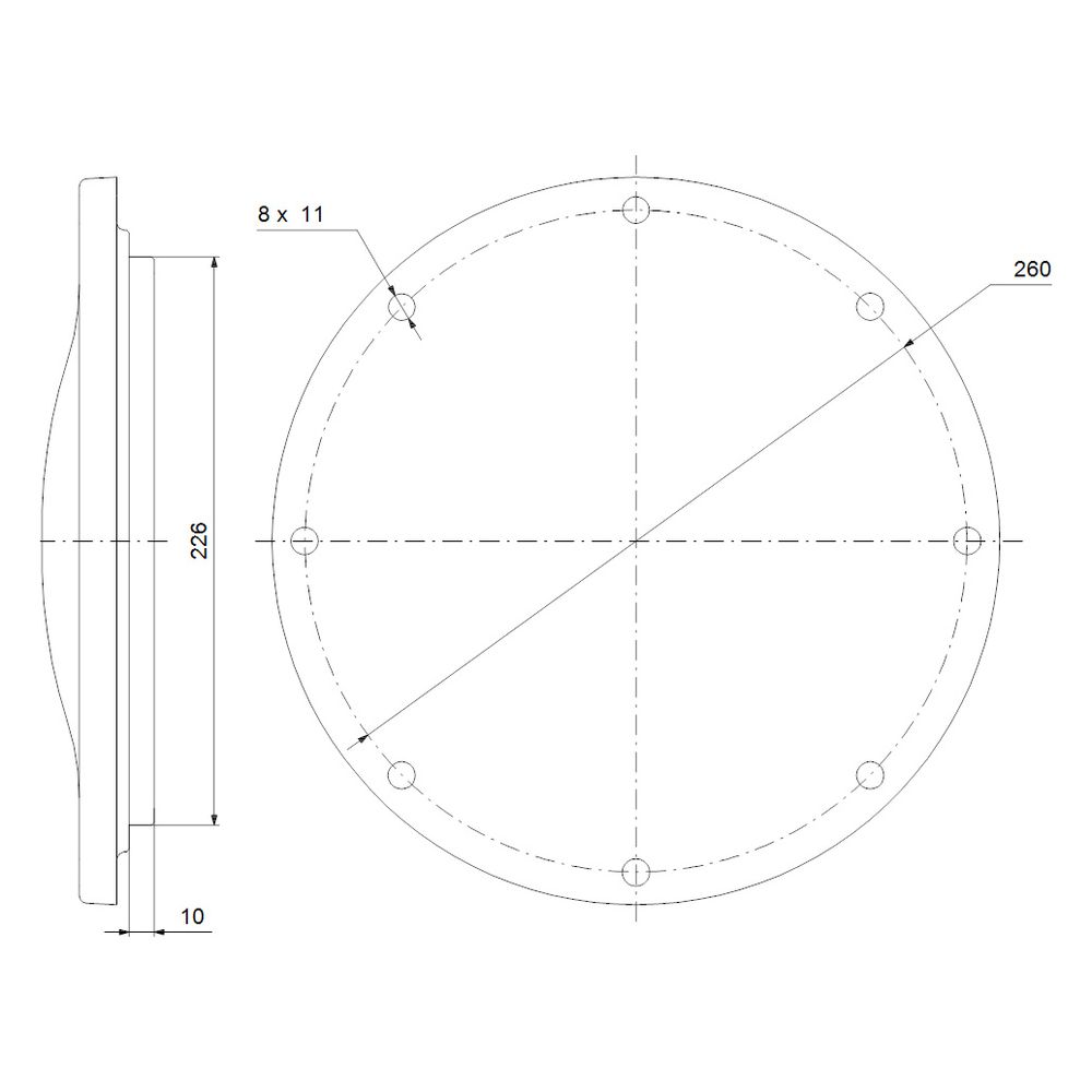 Grundfos Blindflansch FLA-BLI, d 226mm Zubehör für TP, TPE, TPD und TPED... GRUNDFOS-96495695 5700396035109 (Abb. 3)
