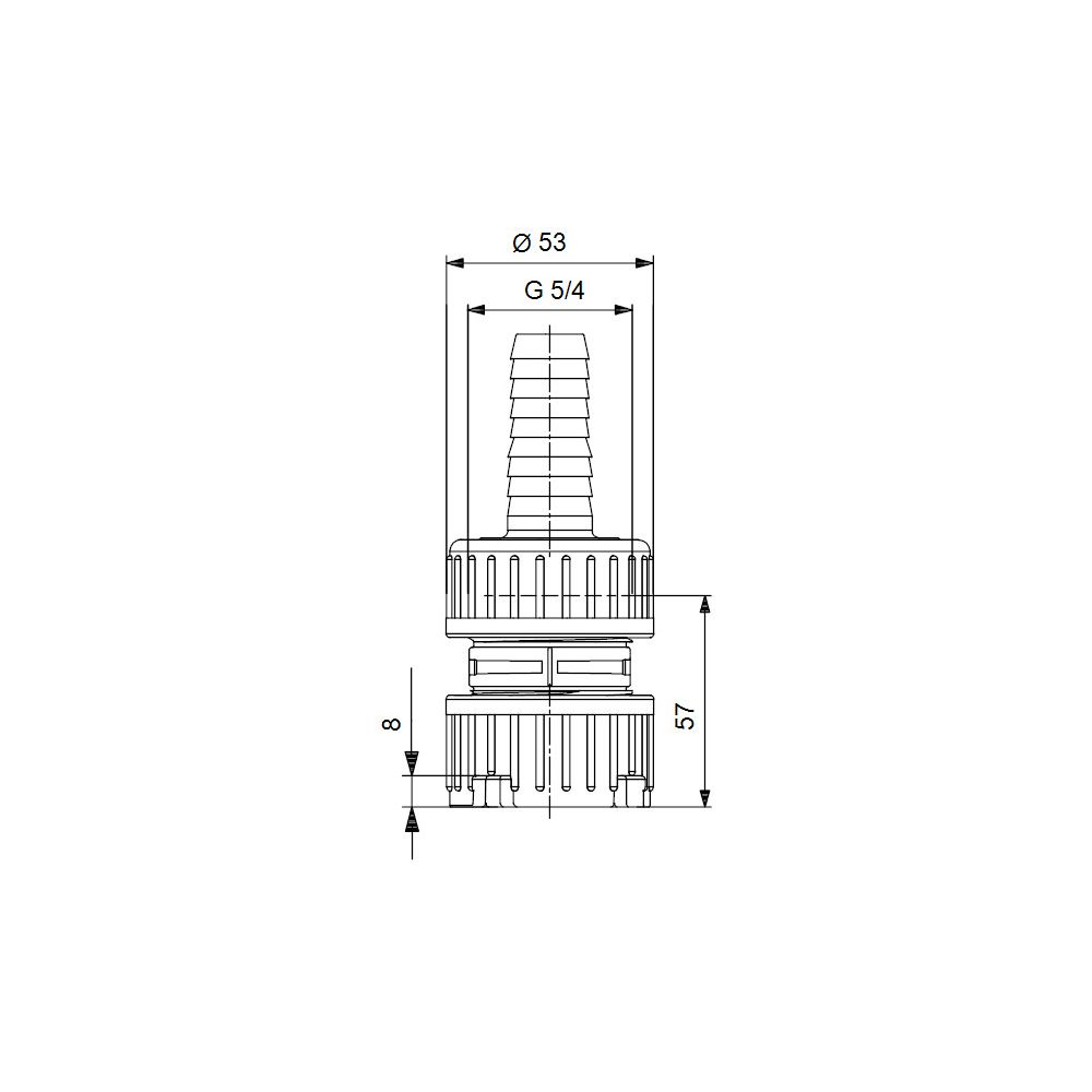 Grundfos Fußventil FV-NL-G5/4 PE/T/C U3, Zubehör für Dosierpumpen... GRUNDFOS-99168635 5712608003165 (Abb. 3)