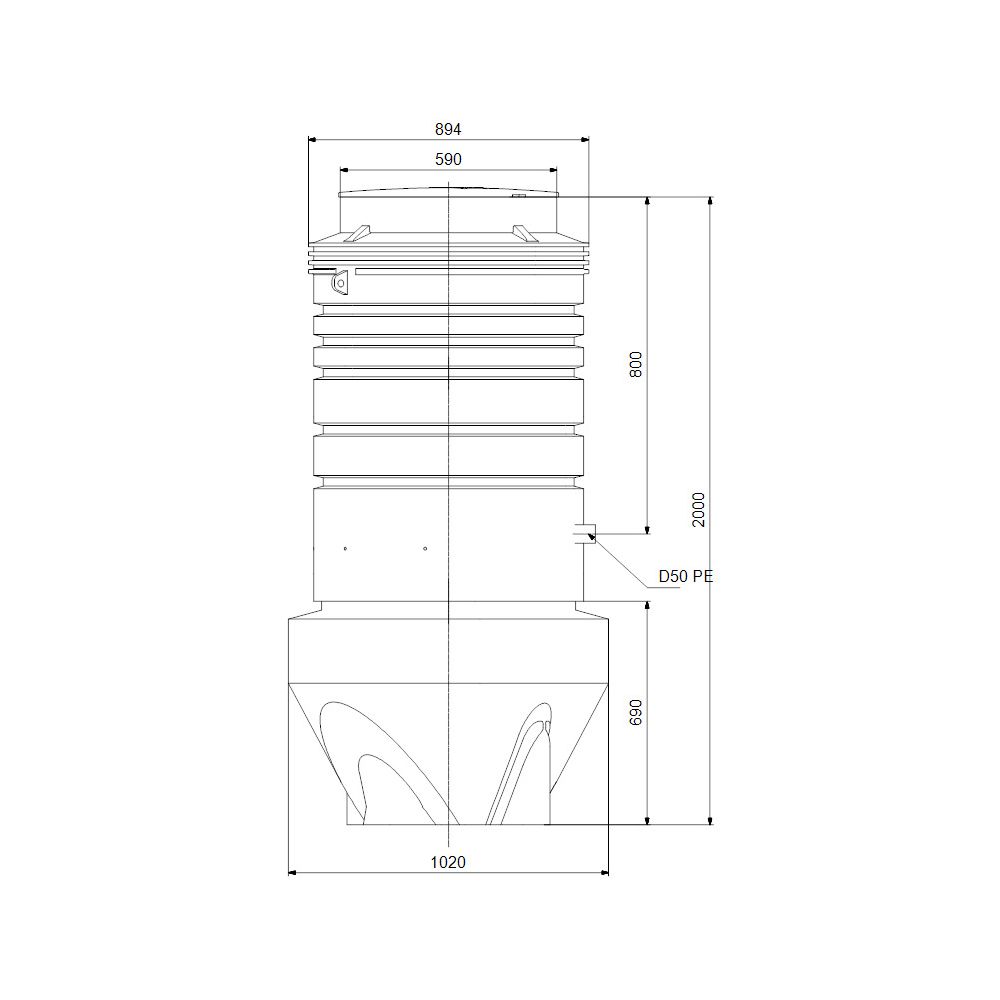 GRUNDFOS Abwasserpumpstation PS.R.10.20.D.GC.S.AP12... GRUNDFOS-96642494 5700836435742 (Abb. 3)