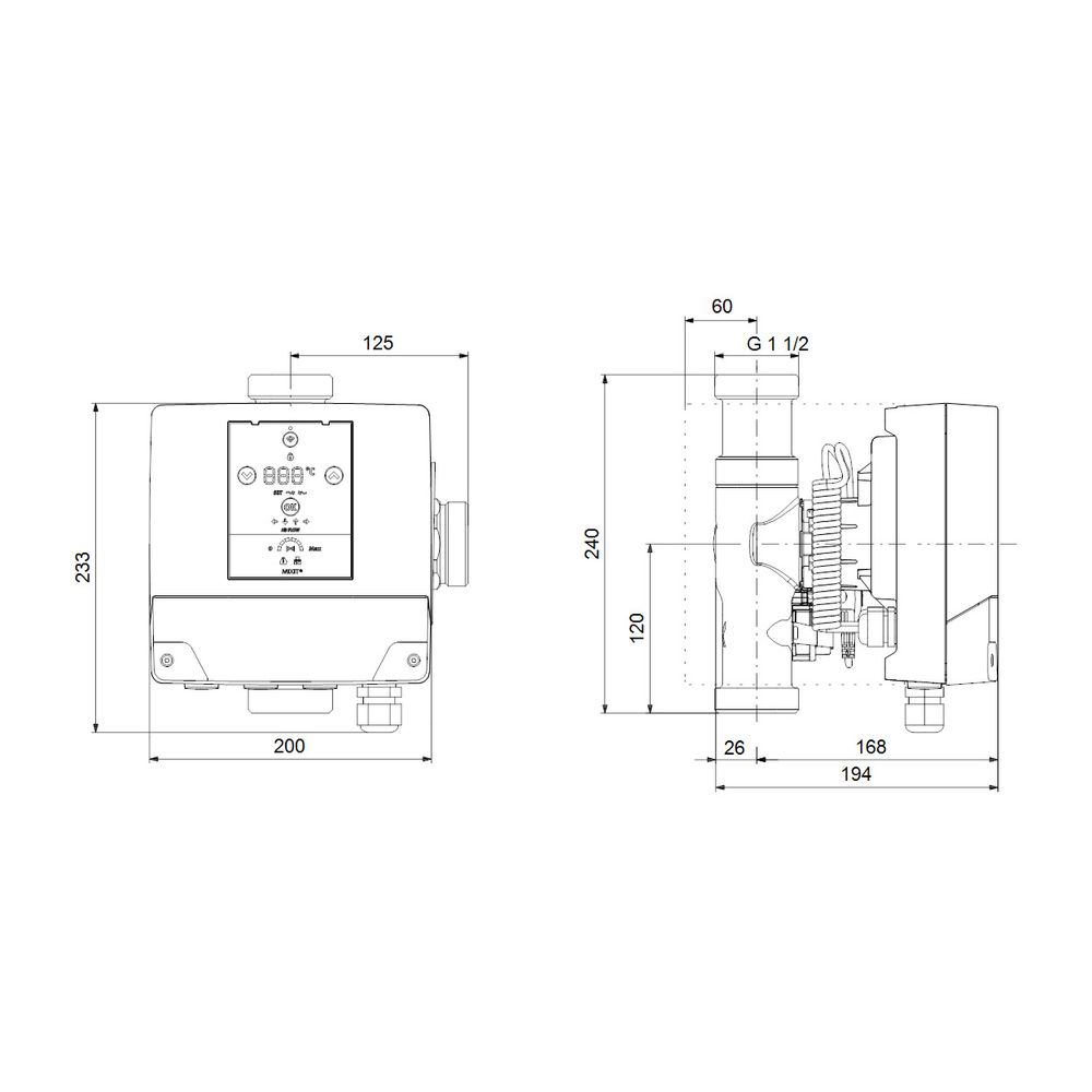 Grundfos Mischkreislösung MIXIT 32-16 R NRV, DN 32 Volumenstrom 0,8m3/h Anschluss re... GRUNDFOS-99508834 5713830256664 (Abb. 3)