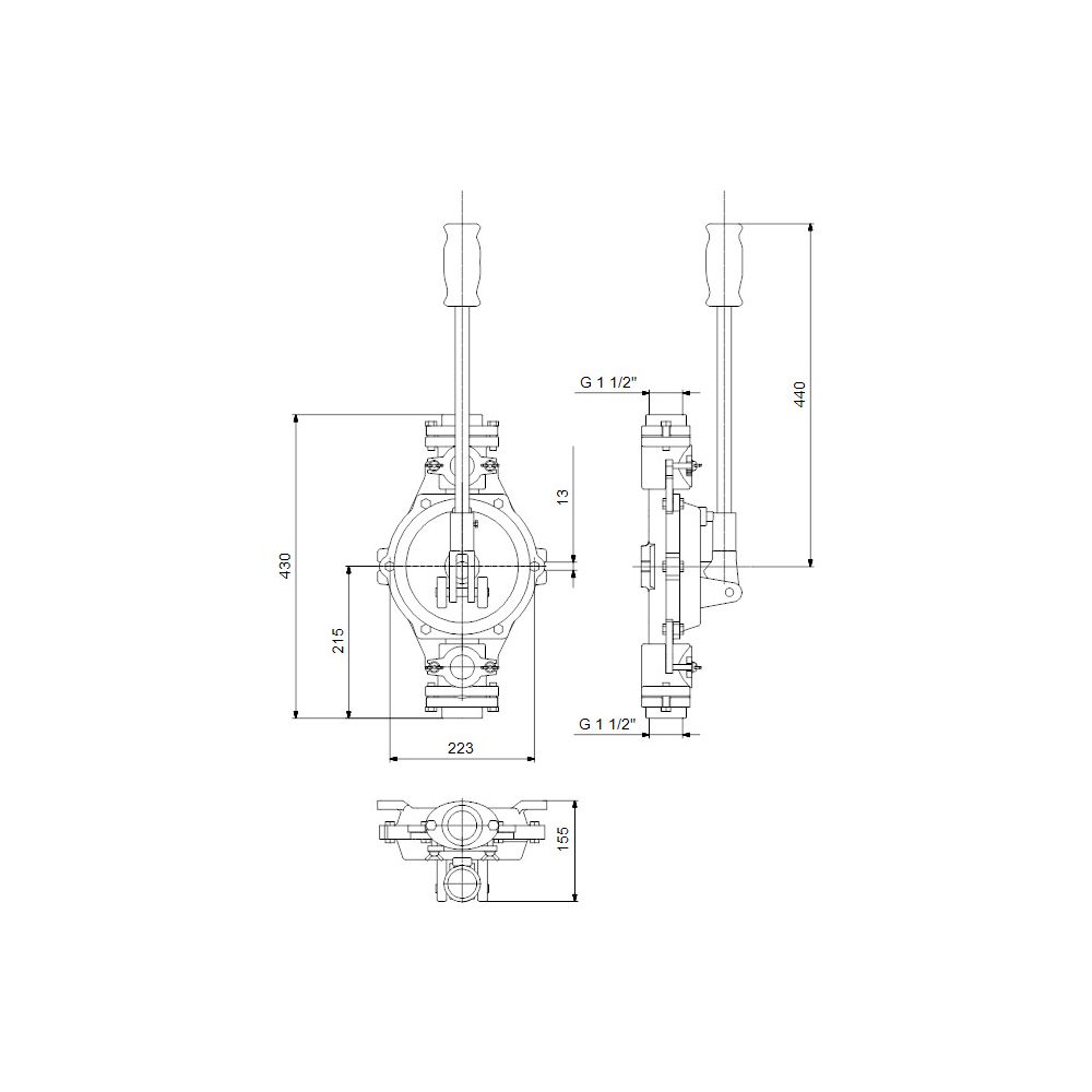 Grundfos Handmembranpumpe Rp 1 1/2", Zubehör für Hebeanlagen... GRUNDFOS-96003721 5700391479465 (Abb. 3)