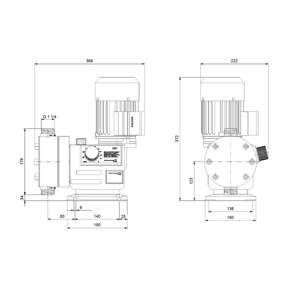Grundfos Mechanische Dosierpumpen DMX 765-3 B-PVC/E/SS-X-E1KKXEMAG, 400W 230V max. A... GRUNDFOS-99206046 5712608671173 (Abb. 3)