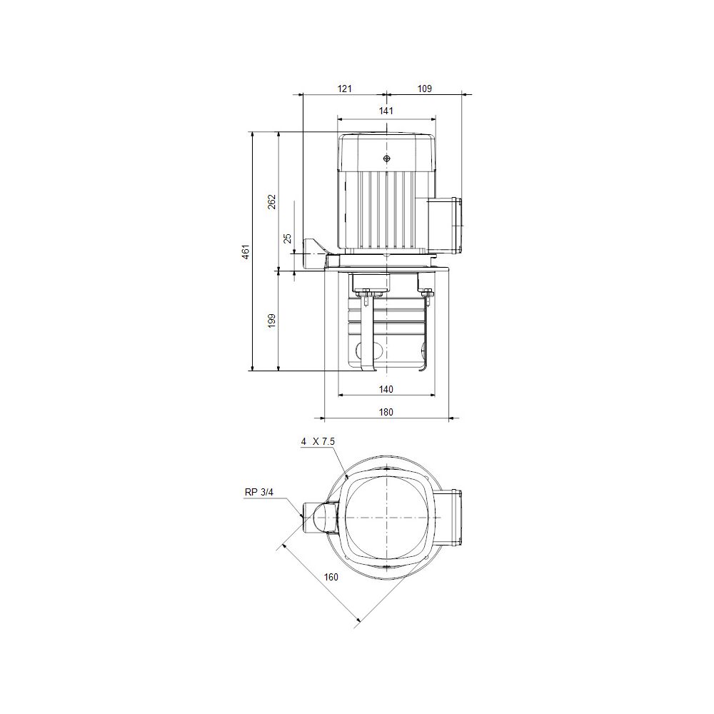 Grundfos Eintauchpumpe MTH 4-4/4 A-W-A-AQQV, 230/400V 1,1kW 2860/min max. Arbeitsdru... GRUNDFOS-98993044 5712604838907 (Abb. 3)