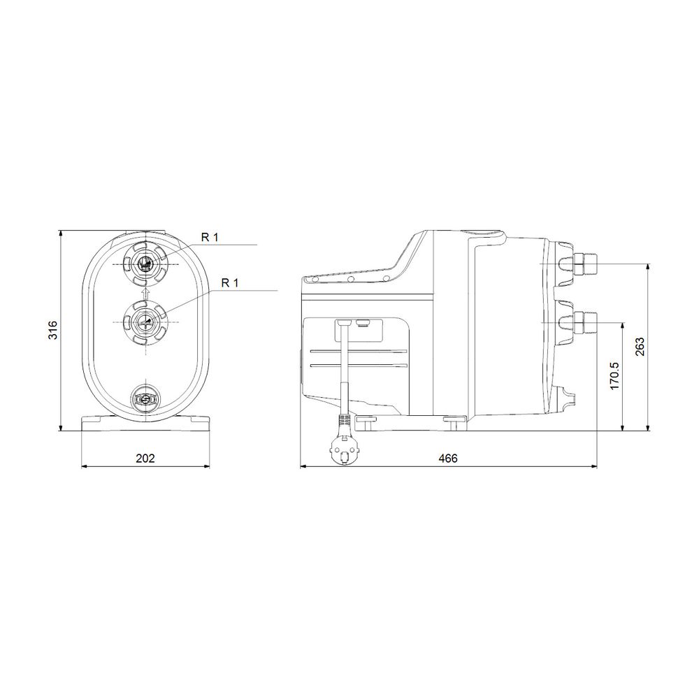 Grundfos Hauswasserwerk Scala1 3-45, 1x230V 50Hz max. Förderhöhe 44m max. Volumenstr... GRUNDFOS-99530405 5713830591598 (Abb. 3)