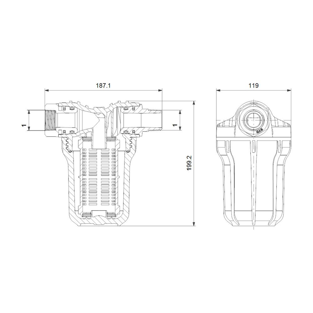 Grundfos Saugfilter SCALA1, Zubehör für Hauswasseranlagen... GRUNDFOS-99725183 5713833435462 (Abb. 3)