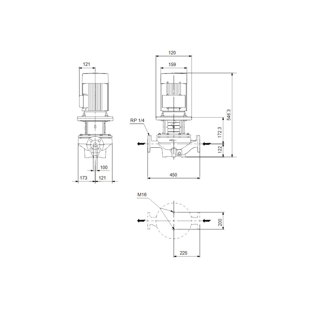 Grundfos Trockenläuferpumpe TP 65-340/2 A-F-A-BQQE-LW1, 3x380-415DV 11A 16 bar 34m 5... GRUNDFOS-96087524 5700395314892 (Abb. 3)