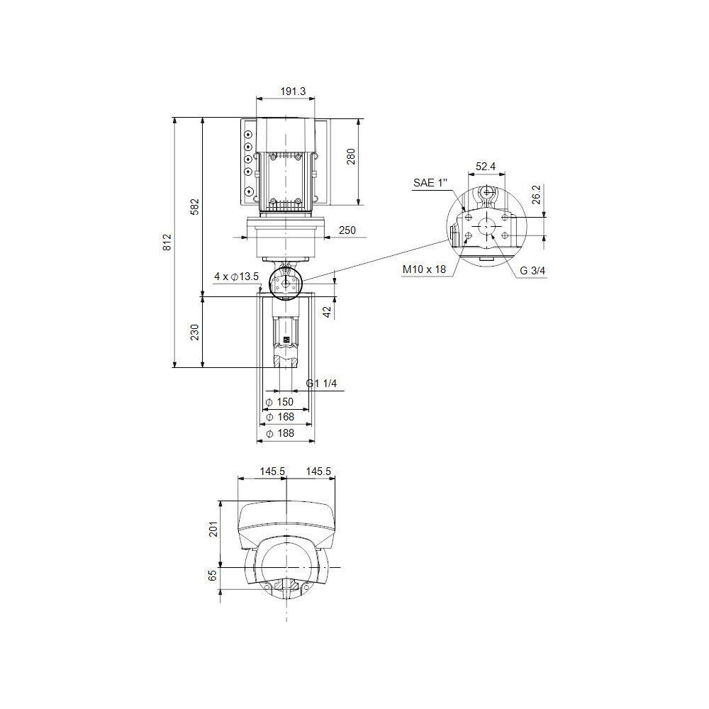 Grundfos Eintauchpumpe MTSE 20-55 R28-DQ-T, 3x380-500V 2,2kW 4000/min... GRUNDFOS-99620858 5713832048656 (Abb. 3)