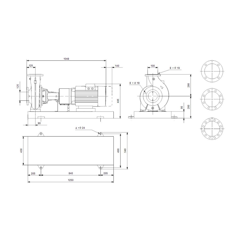 Grundfos Normpumpe Standard NK 50-160/175 A2-F-A-BQQE, 1,5kW IE3 1445/min, mit Motor... GRUNDFOS-98705749 5712600224599 (Abb. 3)