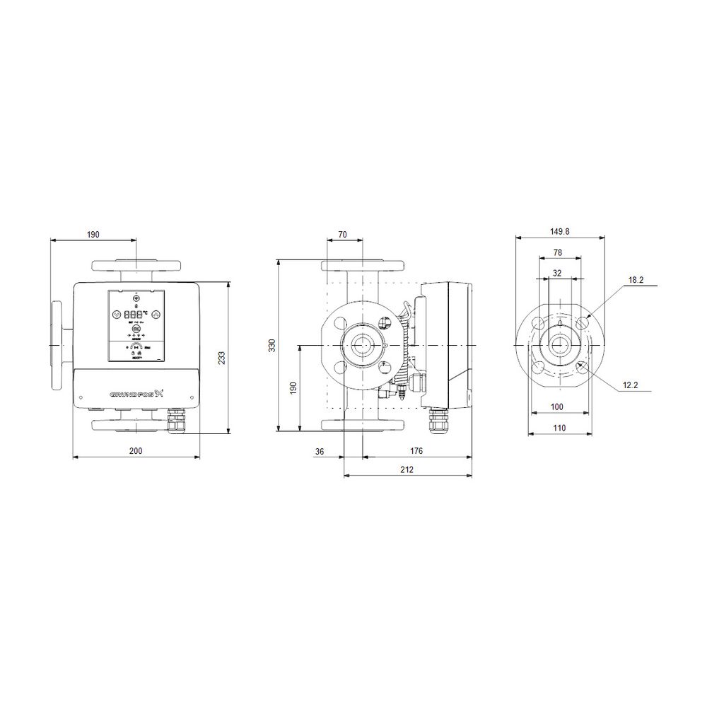 Grundfos Mischkreislösung MIXIT 32-16 L F, DN 32 Volumenstrom 0,8m3/h Anschluss link... GRUNDFOS-99508836 5713830256695 (Abb. 3)