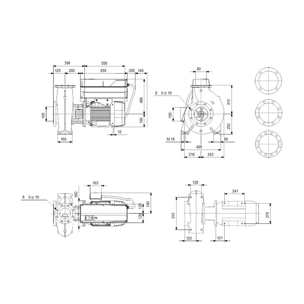 Grundfos Blockpumpe NBE 50-315/321AAF2AVSBQQVUW1, 2978/min 55kW 16 bar, Förderhöhe 1... GRUNDFOS-92942125 5715121900836 (Abb. 3)