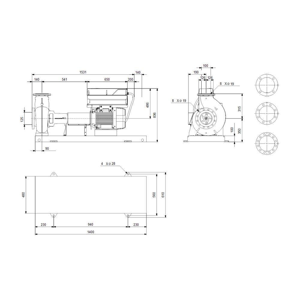 Grundfos Normpumpe elektronisch geregelt NKE 125-250/249 A2-F-A-BQQE, 18,5kW 1470/mi... GRUNDFOS-96783217 5700310200514 (Abb. 3)