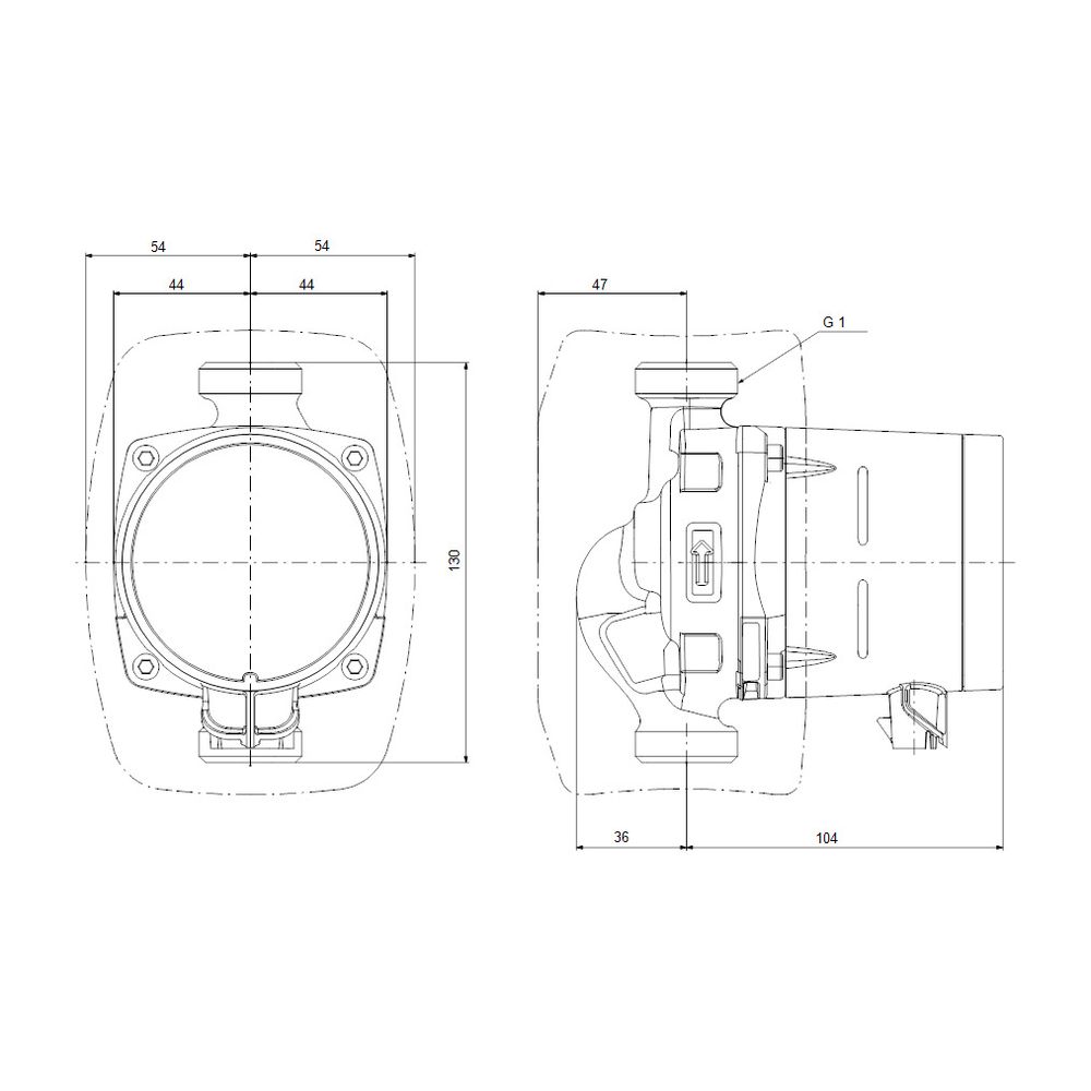 GRUNDFOS Hocheffizienz Umwälzpumpe ALPHA2 15-60 130mm 1x230V G1 DACH... GRUNDFOS-99261696 5713826180720 (Abb. 3)