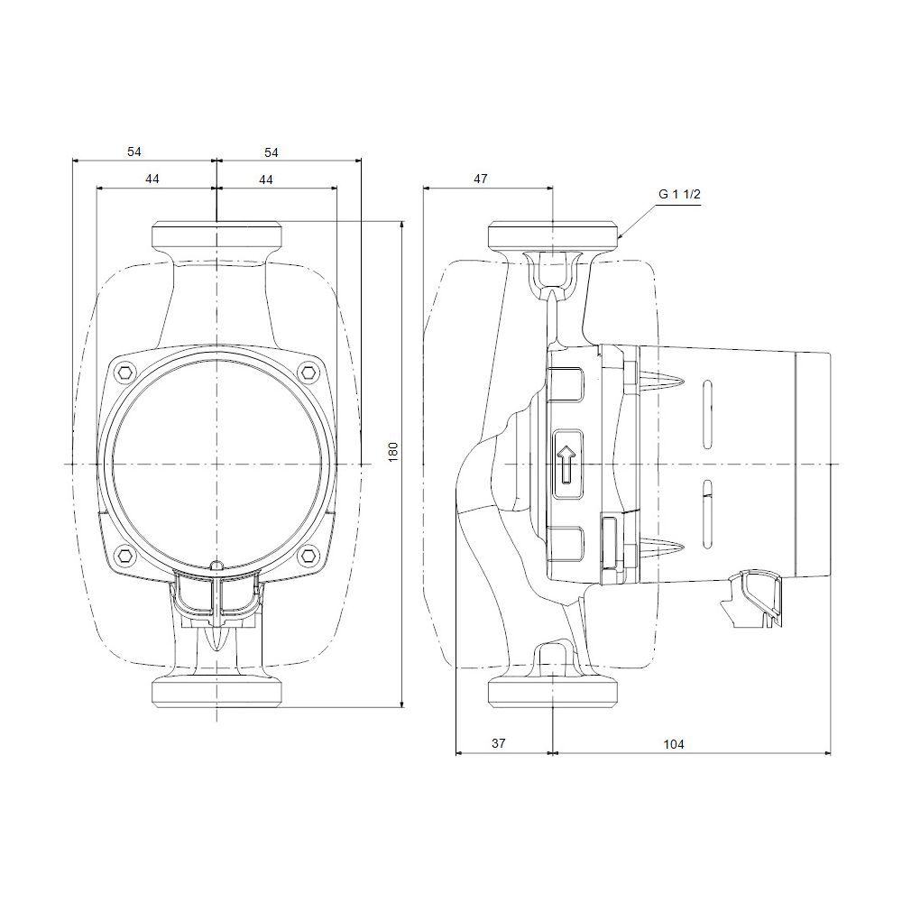 Grundfos Hocheffizienz Umwälzpumpe ALPHA1 25-40 180mm, 230V 6H 1 1/2" max. Förderhöh... GRUNDFOS-99199576 5712608550164 (Abb. 3)