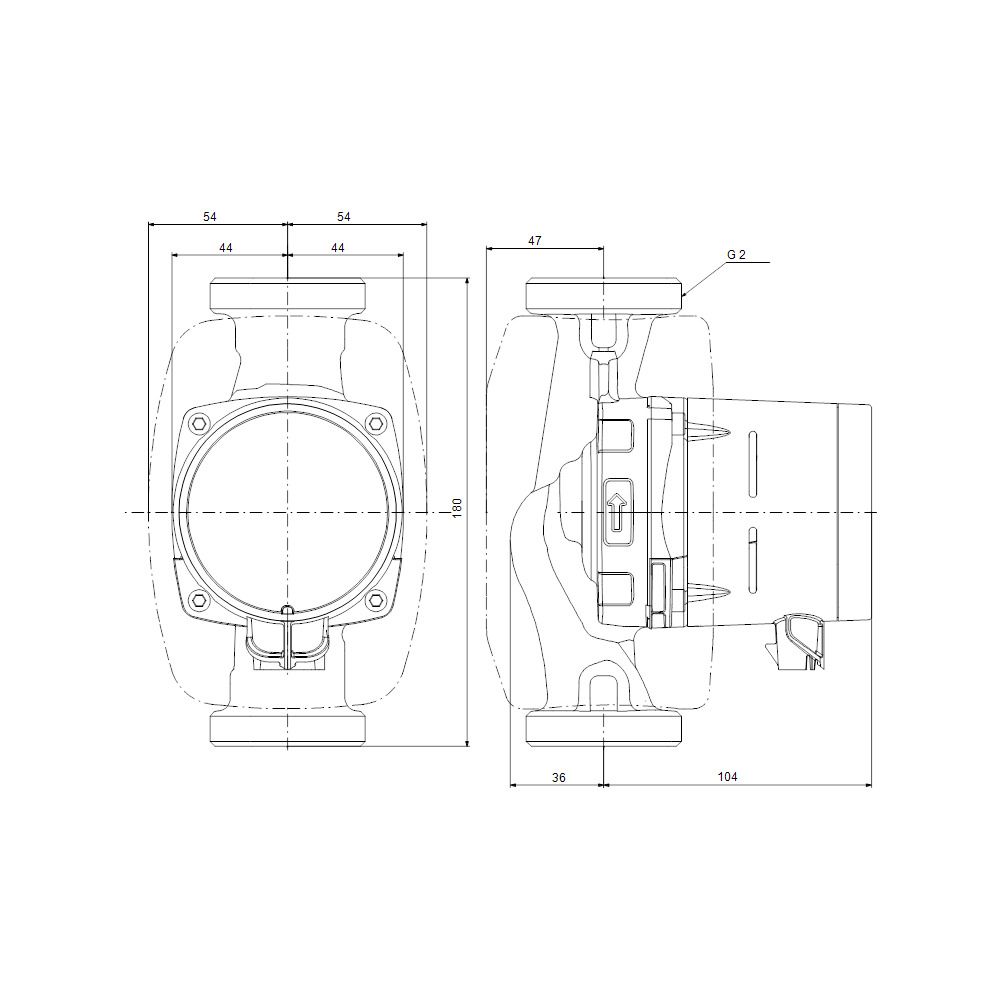 GRUNDFOS Hocheffizienz Umwälzpumpe ALPHA1 32-60 180mm 1x230V G2 DACH... GRUNDFOS-99160423 5712607860004 (Abb. 3)