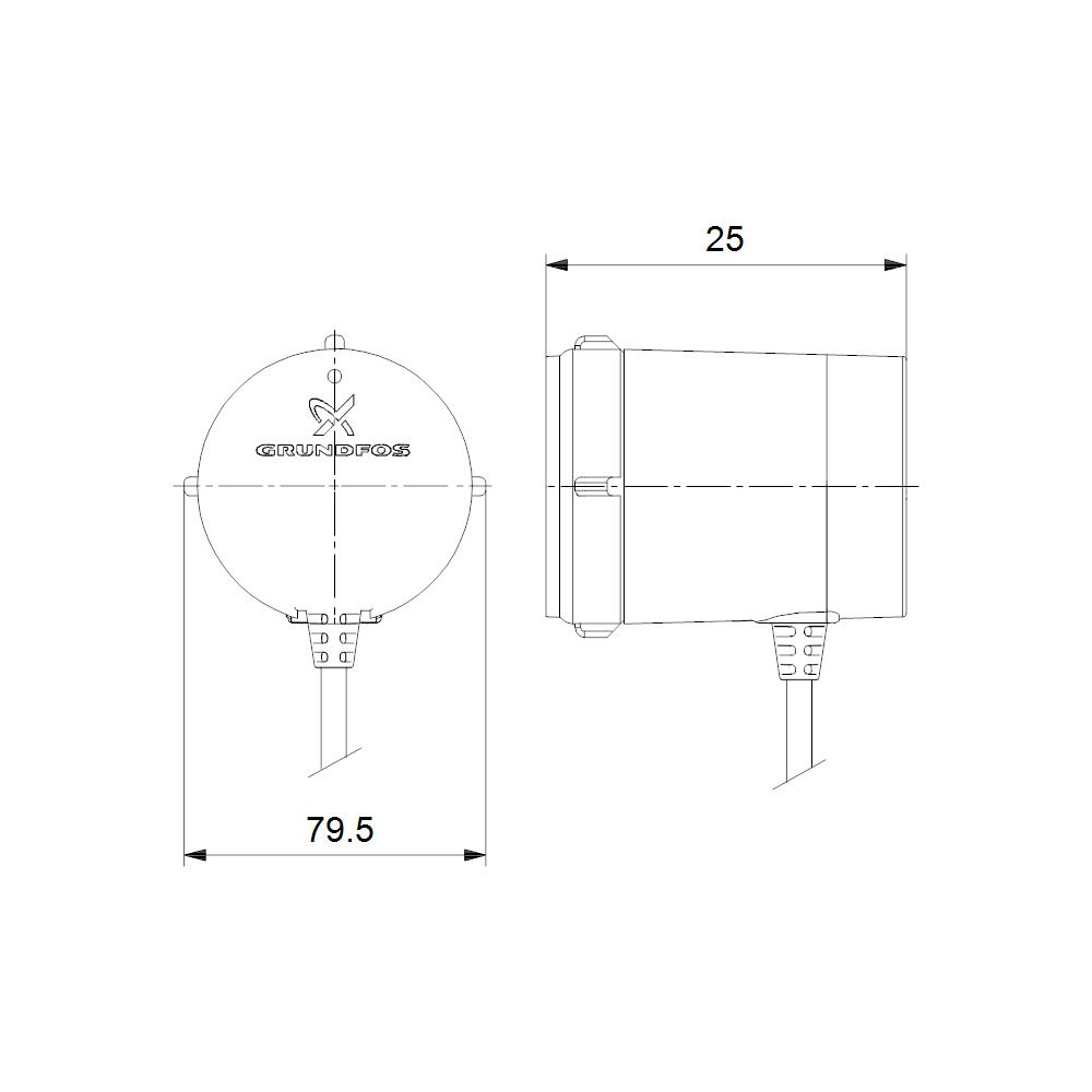 Grundfos Austausch-Kopf für die Zirkulationspumpe COMFORT 15-14 M, 10 bar max. Förde... GRUNDFOS-99327264 5713827289286 (Abb. 3)