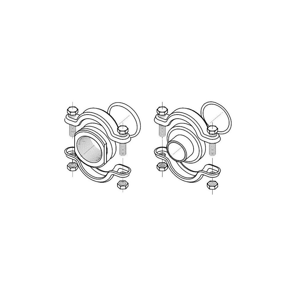 Grundfos Clamp-Kupplung komplett EPDM, Verbindung 60,3/DN 50, Mechanisches Zubehör zum... GRUNDFOS-335251 5700390035372 (Abb. 2)