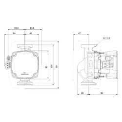 Grundfos Hocheffizienz Umwälzpumpe ALPHA2 GO 25-60 130mm, 220-240V 9H 1 1/2" max. Fö... GRUNDFOS-93074242 5715467404692 (Abb. 1)