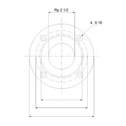 Grundfos Gewindeflansch FLA-Gew DN 32/R 1 1/4" PN10/16... GRUNDFOS-00ID7617 5700392053411 (Abb. 1)