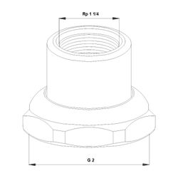 GRUNDFOS Zubehör für Umwälzpumpen Rohrverschraubungssatz G2xRp 1 1//4 Bz... GRUNDFOS-505535 5700390239886 (Abb. 1)