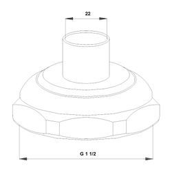 Grundfos Lötstutzensatz D28 MS G 1 1/2" mit Dichtung, Mechanisches Zubehör... GRUNDFOS-529979 5700390862466 (Abb. 1)
