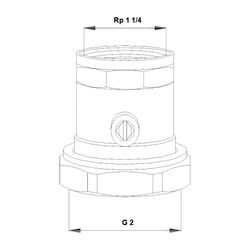 Grundfos Kugelventilsatz mit ÜM G 2"xRp 1 1/4", Zubehör für Umwälzpumpen... GRUNDFOS-505539 5700390830205 (Abb. 1)