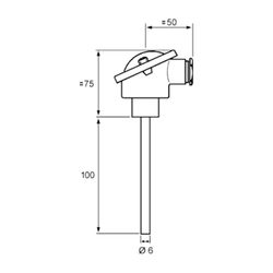 Grundfos Temperatursensor Geber-Temp. PT100 TA(0)25... GRUNDFOS-96432591 5700393418899 (Abb. 1)