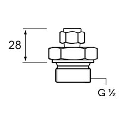 Grundfos Schneidringbuchse G 1/2", Zubehör für Temperatursensor... GRUNDFOS-96430203 5700392947161 (Abb. 1)