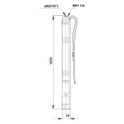 Grundfos Unterwasserpumpe SQF 2.5-2, 1 1/4" 15 bar, Volumenstrom 2,5m3/h, für Windkr... GRUNDFOS-95027330 5700834791741 (Abb. 1)