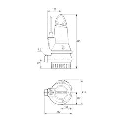 Grundfos Schmutzwasserpumpe DP10.50.09.EX.2.1.502, 1x230V 0,9kW 6 bar, max. Förderhö... GRUNDFOS-96104201 5700396852676 (Abb. 1)