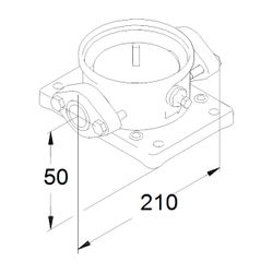 Grundfos Ovalflanschsatz Rp 1 1/4" Grauguß, Zubehör für vertikale Kreiselpumpen... GRUNDFOS-96449749 5700394219341 (Abb. 1)