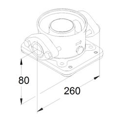 Grundfos Ovalflansch CRN10,15,20 Rp 2" PN16 GG, Zubehör für vertikale Kreiselpumpen... GRUNDFOS-96498836 5700396158884 (Abb. 1)